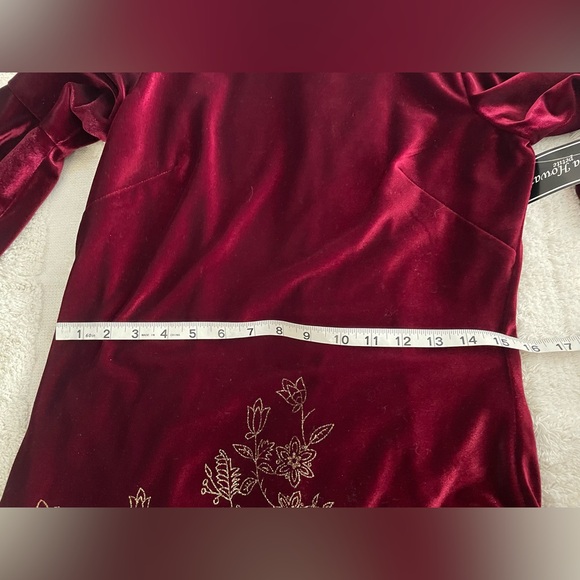 Sumptuous Burgundy Velvet Dress - Picture 11 of 11